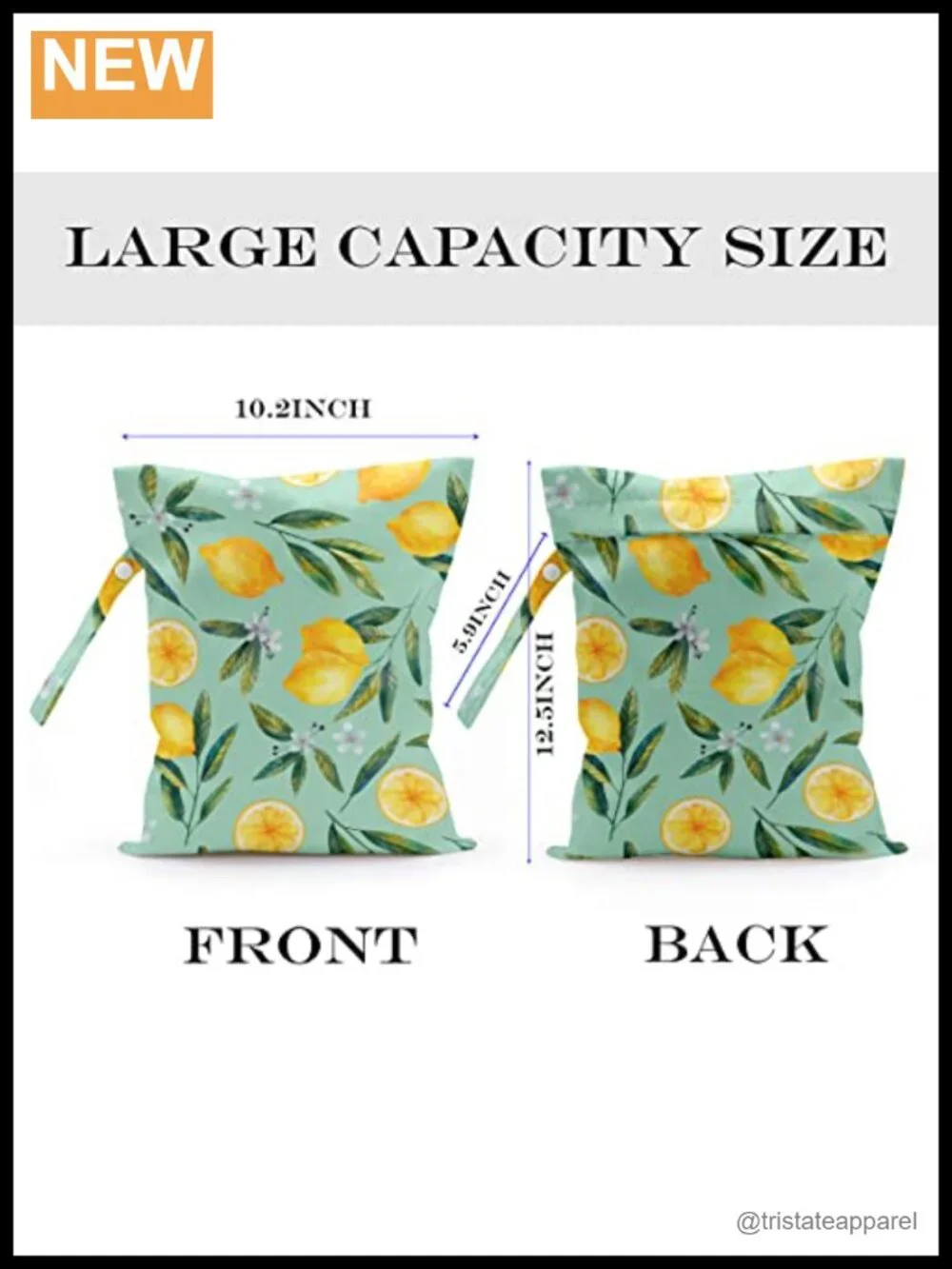 2 Pack Wet Dry Bag Waterproof Travel Swim Diaper Gym Storage Organizer